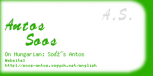 antos soos business card